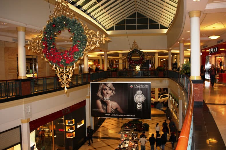 King of Prussia Mall at Christmas time. 