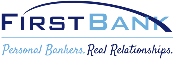 First Bank logo.