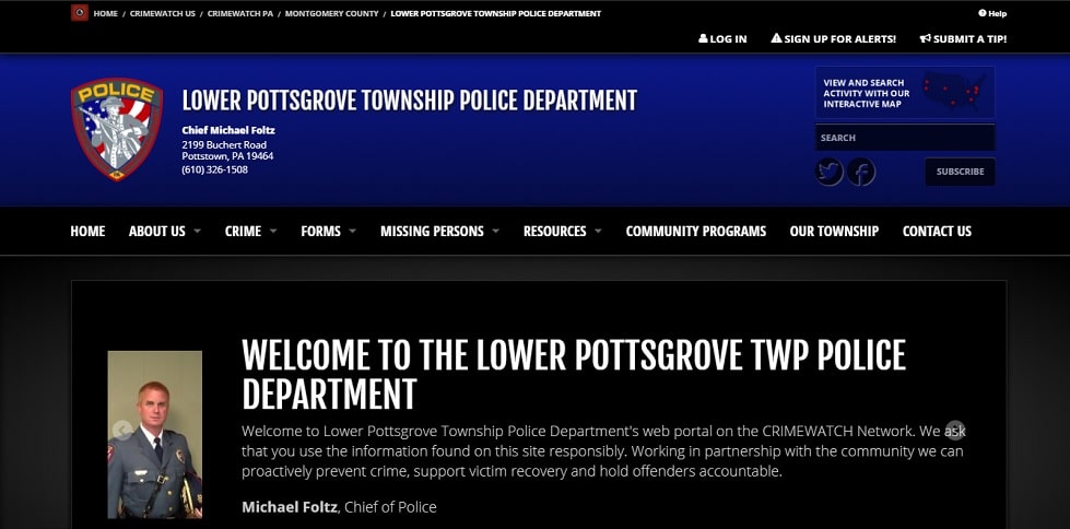 Lower Pottsgrove police launch new website
