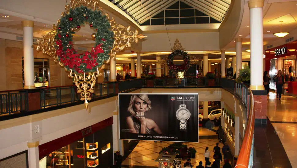 King of Prussia Mall at Christmas time.