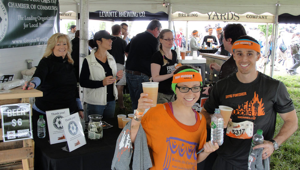 Hand out beer – volunteer at Tough Mudder competition