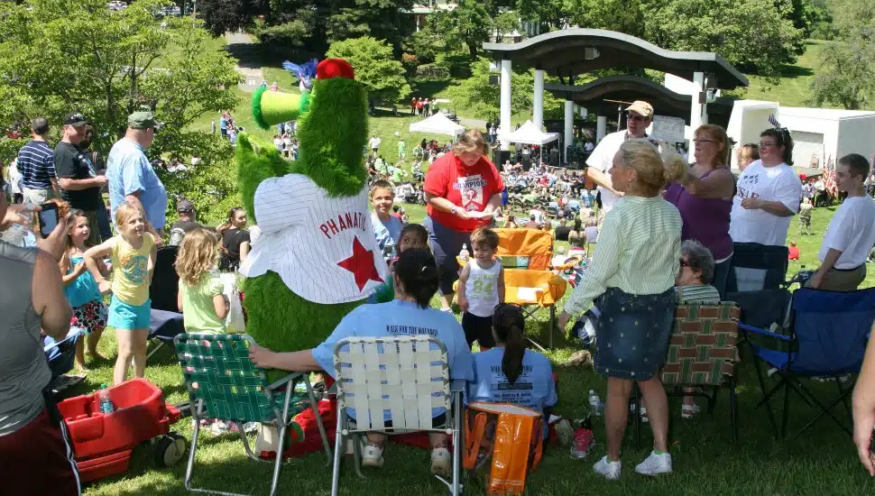 Phillies Phanatic at Rose Tree Park.