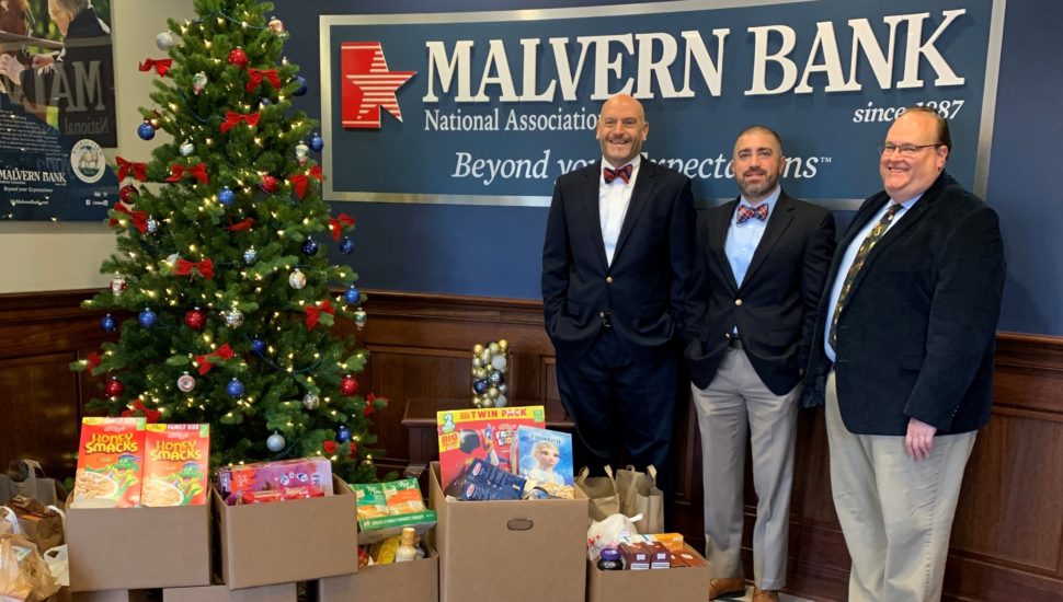 Malvern Bank’s Annual Food Drive Collects 284 Pounds of Food for West Chester Food Cupboard