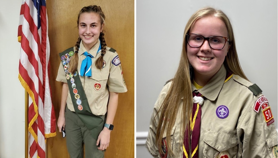 High School Girls Blaze Trail into Scouting History as Local Council’s First Female Eagle Scouts