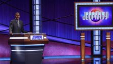 Bill Whitaker hosting Jeopardy