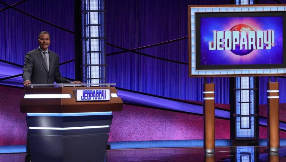 Bill Whitaker hosting Jeopardy