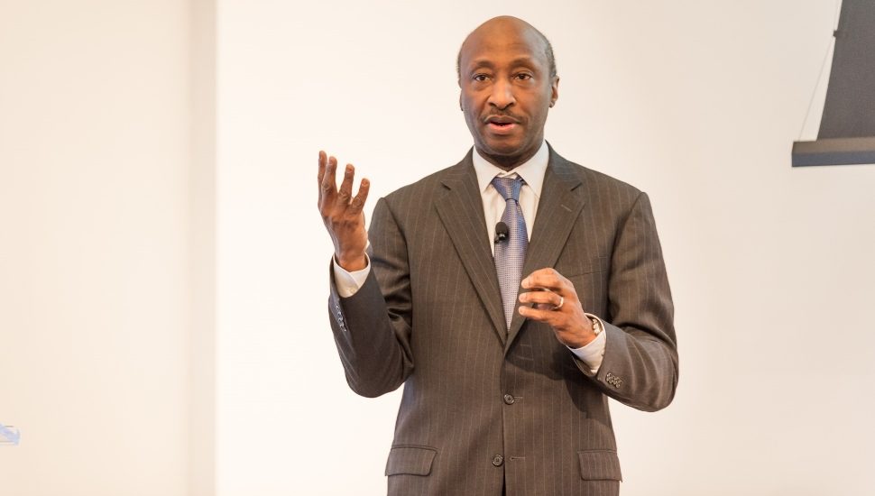 man speaking, CEO Merck