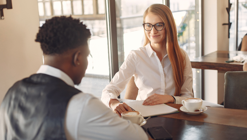 Manager interviews a job candidate