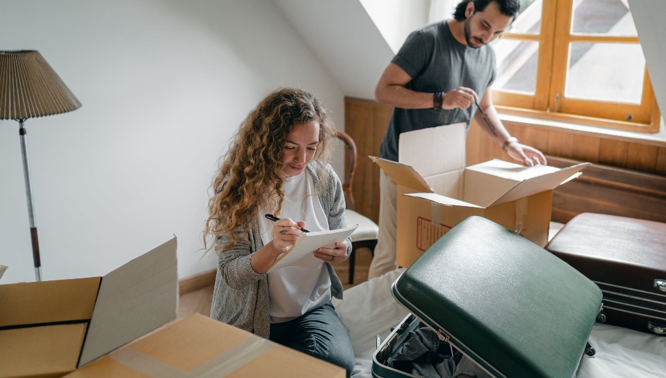 people moving into a new house