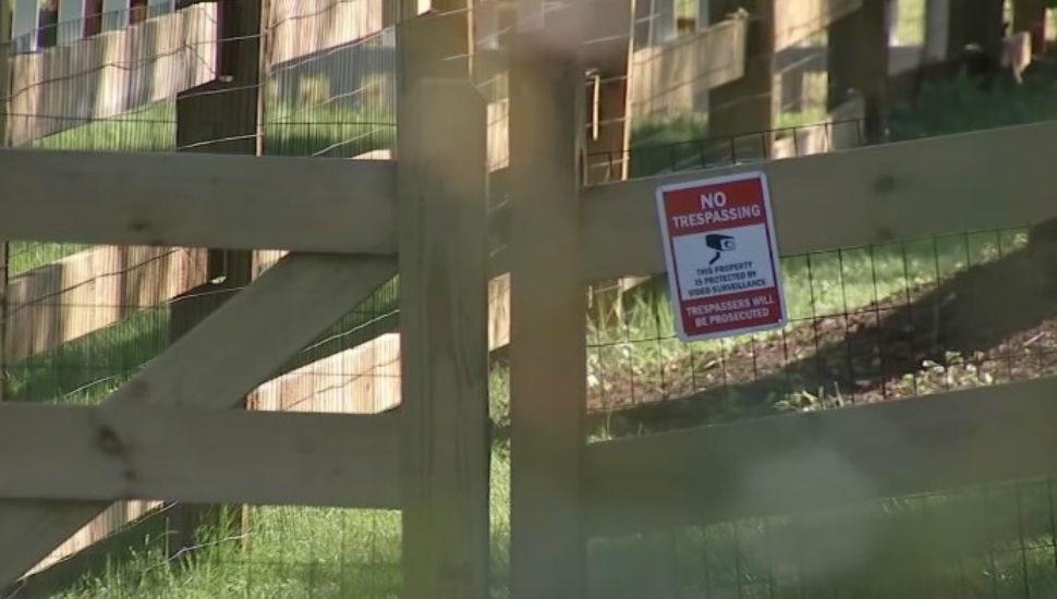 A No Trespassing sign at a Wallingford house
