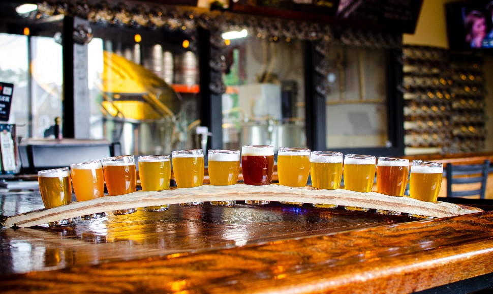 Crave Montco Month beer flight