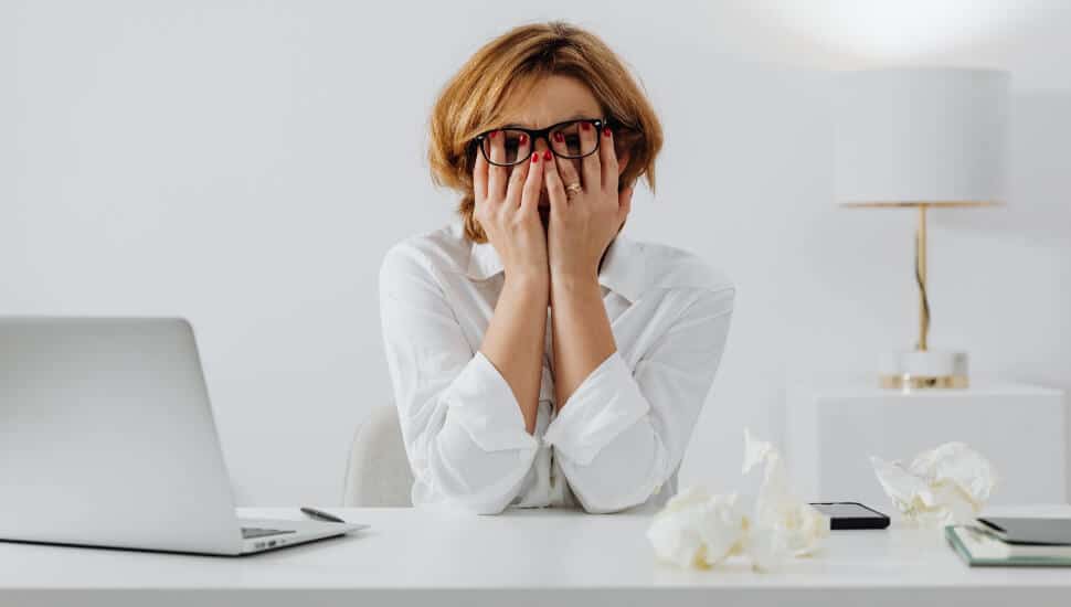 Woman feeling anxious