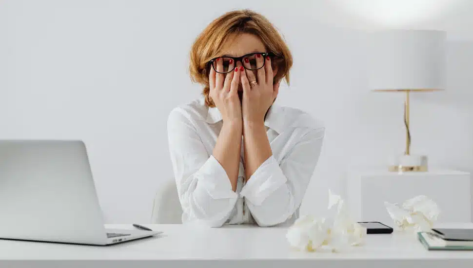 Woman feeling anxious