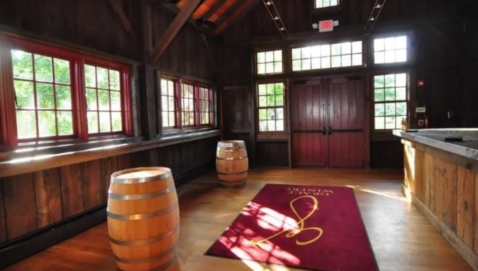 The tasting room at Grace Winery in Glen Mills.