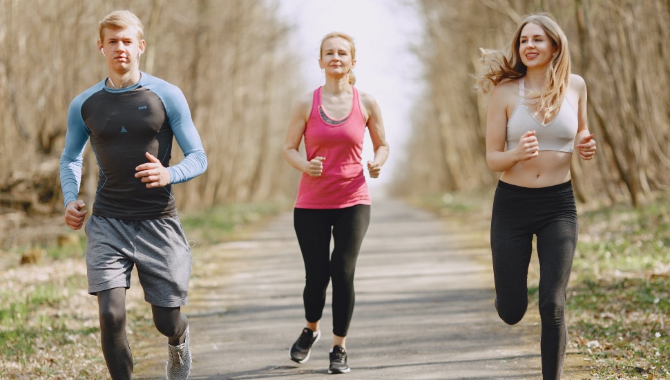 joggers on montco trail