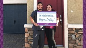 couple at new storybook home