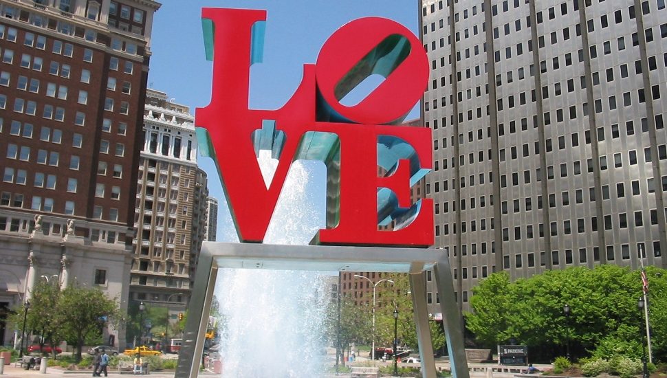 LOVE sculpture in Happiest Cities