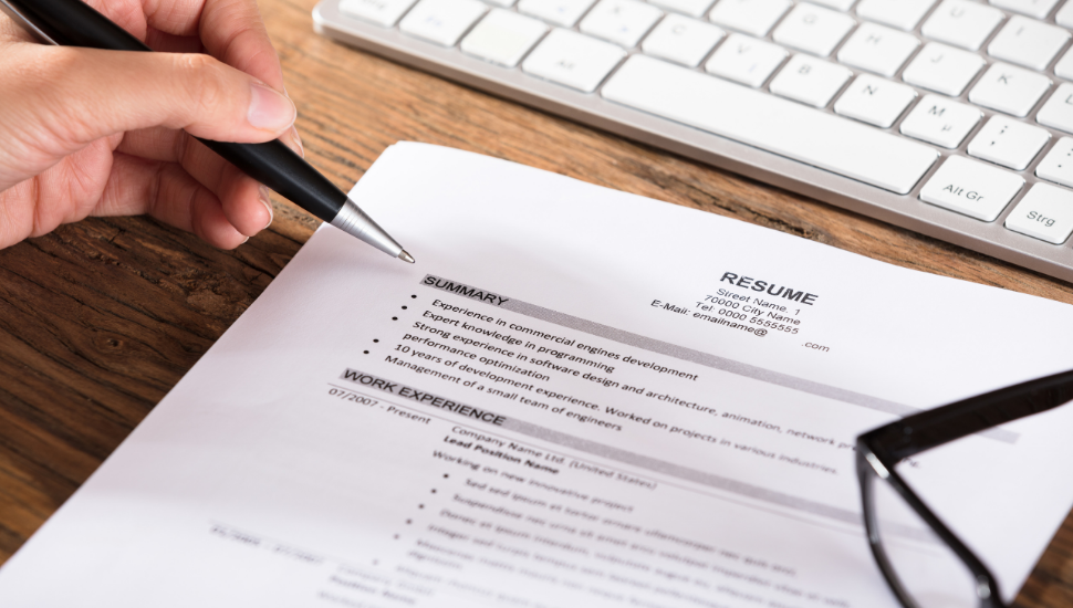 Reviewing a resume