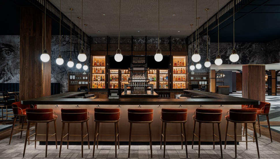 The bar at the Ally steakhouse.