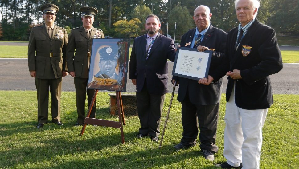 The Order of Anthony Wayne was presented posthumously to Durrell V. Pearsall Jr. by officers and staff of the Valley Forge Military Academy and College.