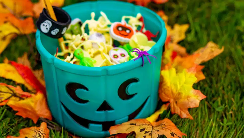teal pumpkin bucket