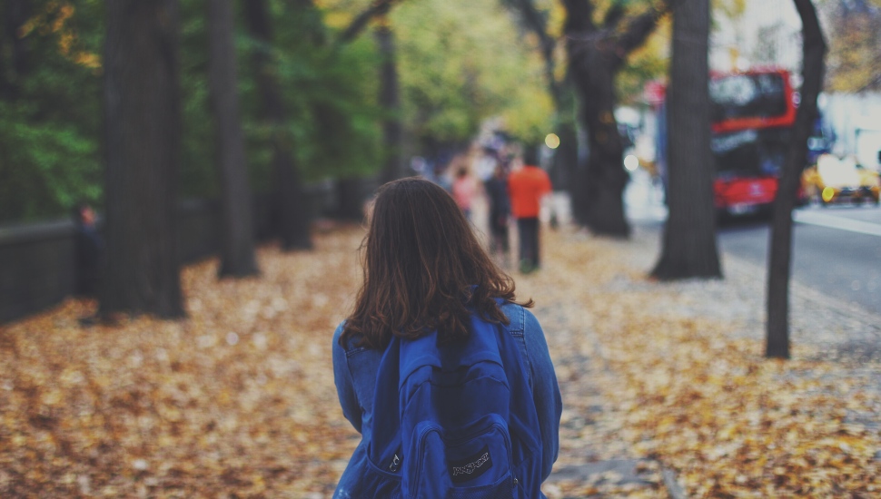 school child walking