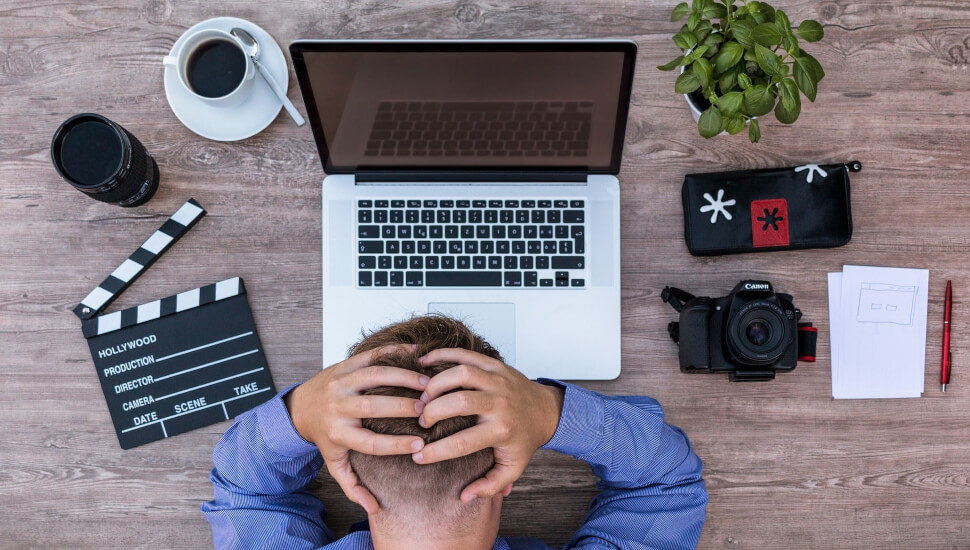 A man experiencing burnout