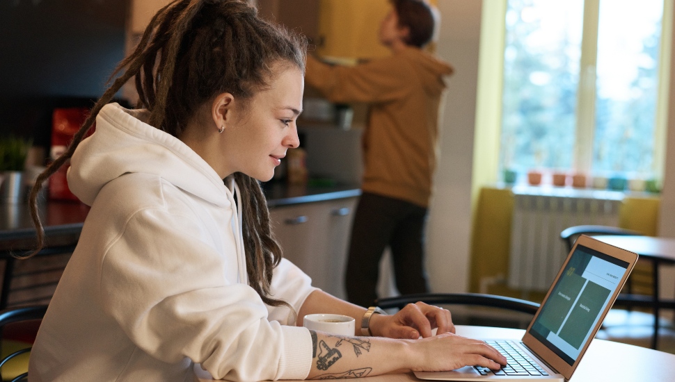 Woman Working from Home