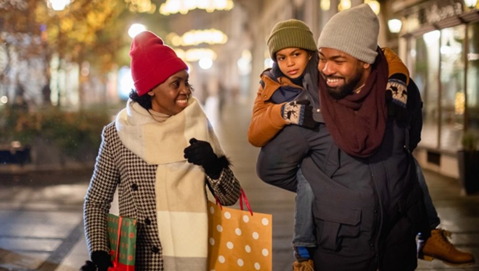 family holiday shopping