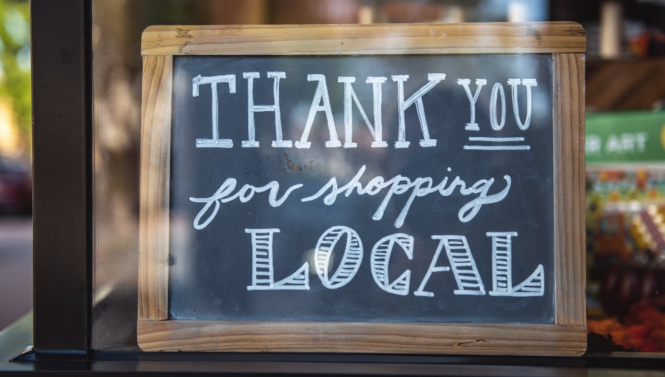 Small Business Saturday Shop Local sign