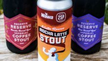 Two bottles and a can of seasonal Stouts released by Wawa and 2SP Brewing Company.