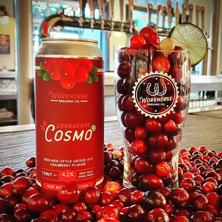 Just in time for the holidays, Workhorse Brewing introduces the new Cranberry Cosmo.
