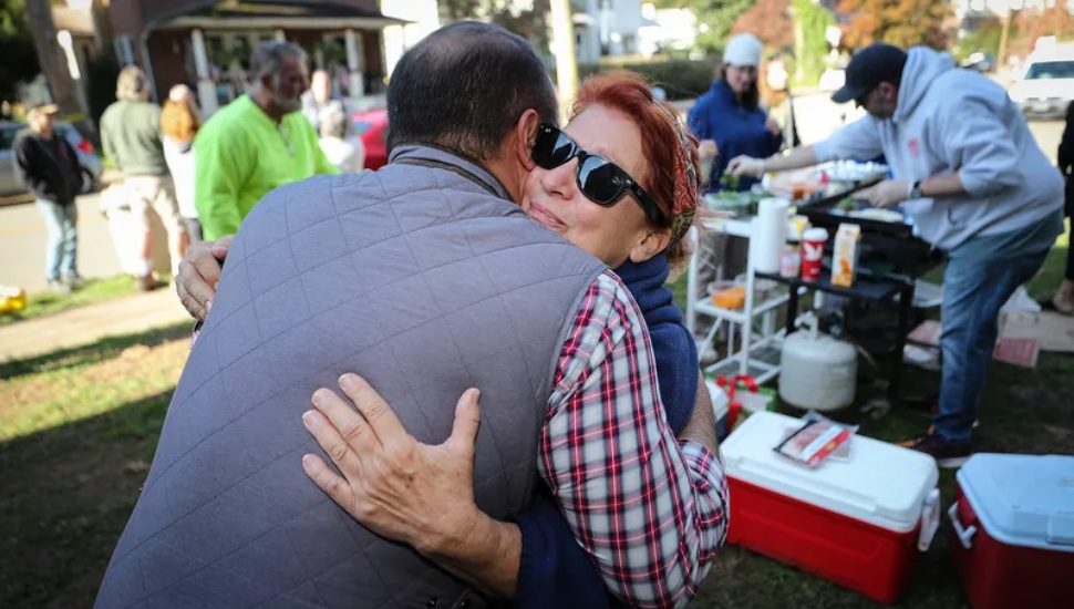 Hurricane ida clean up in mont clare with mayor peter