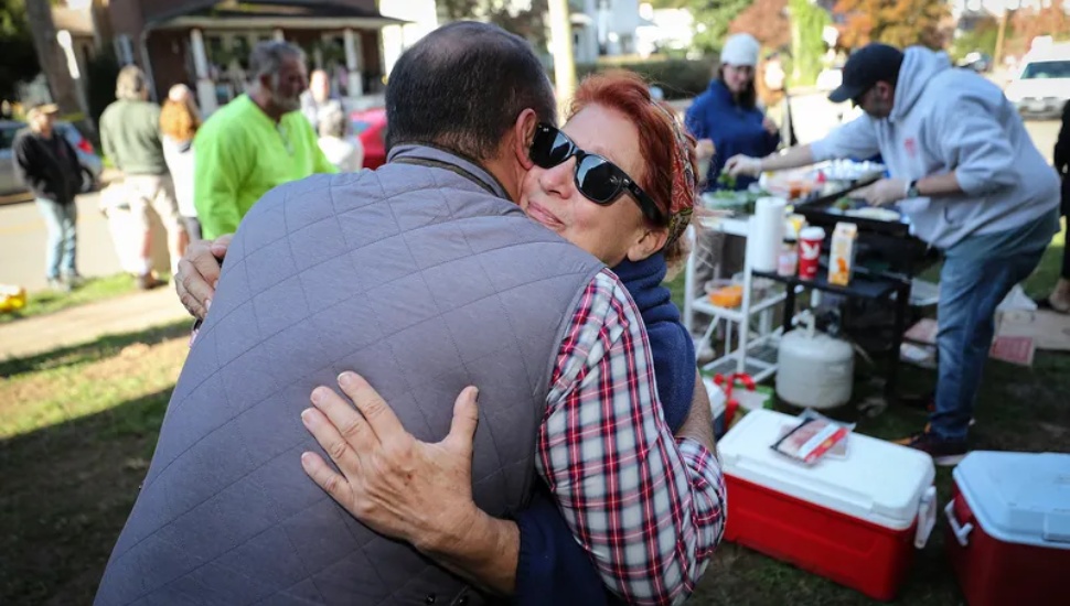 Hurricane ida clean up in mont clare with mayor peter