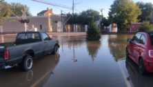 High water in Bridgeport after Hurricane Ida.