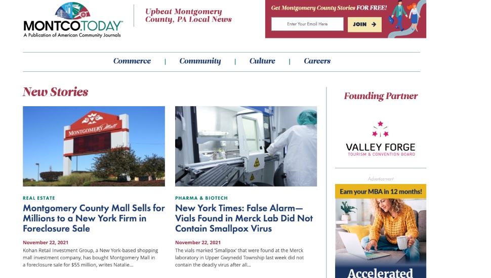 Montco today cover page