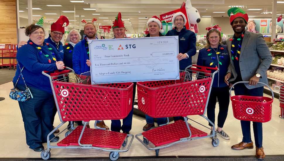 people at target with large check