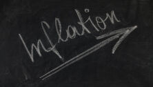Inflation written on a chalk board