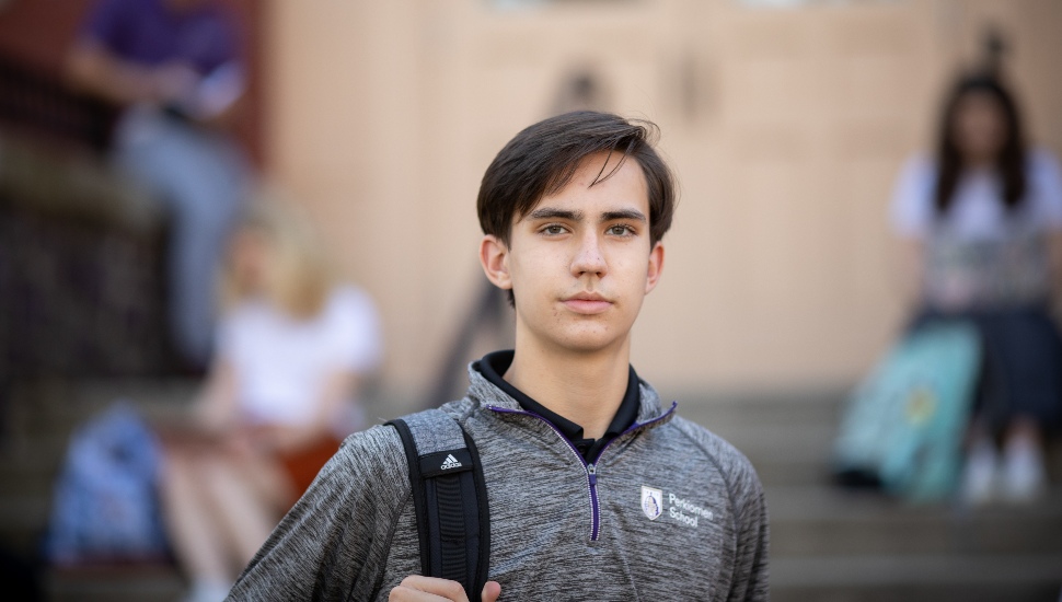 Fake News Boy Walking