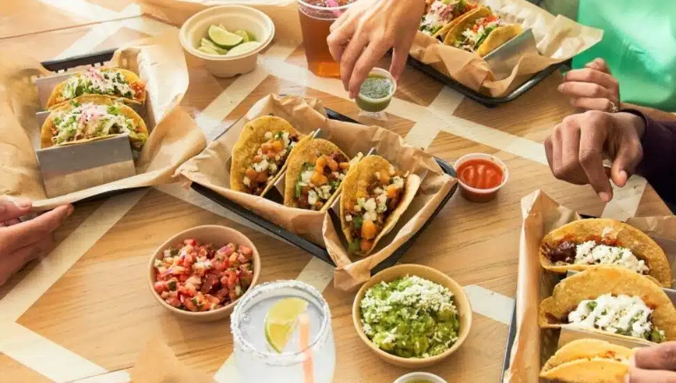 A selection of Baja-themed foods at Buena Onda.