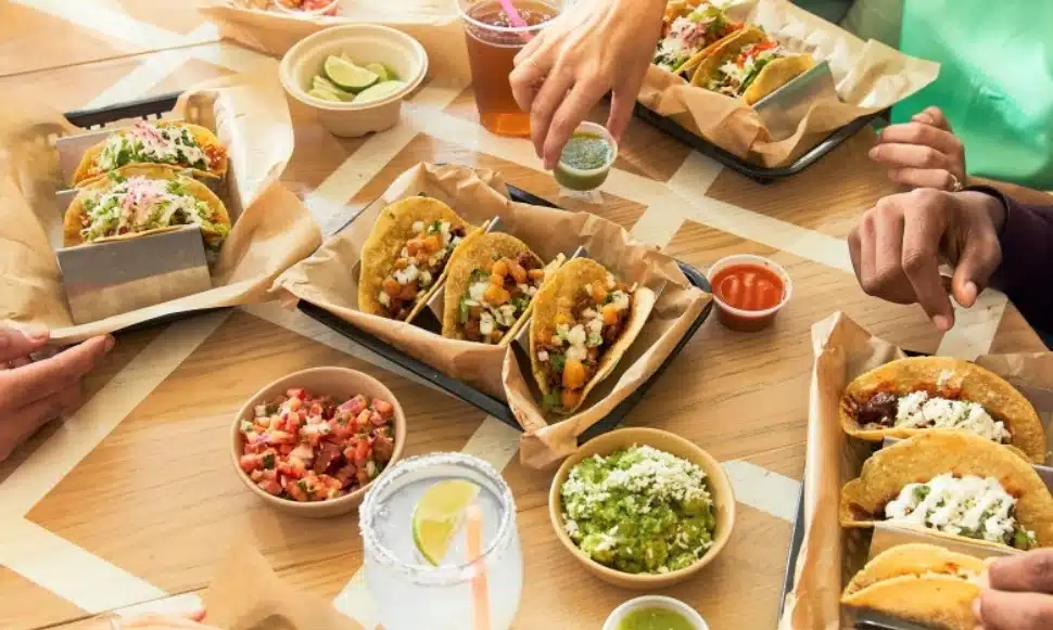 A selection of Baja-themed foods at Buena Onda.