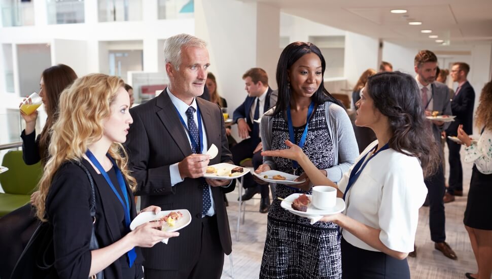 Networking after work.