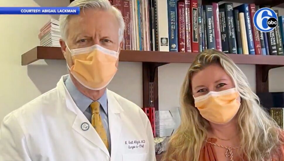 doctor and nurse Abby Lackman. Lackman