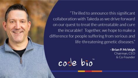 Brian P. McVeigh, CEO and co-founder of Code Bio