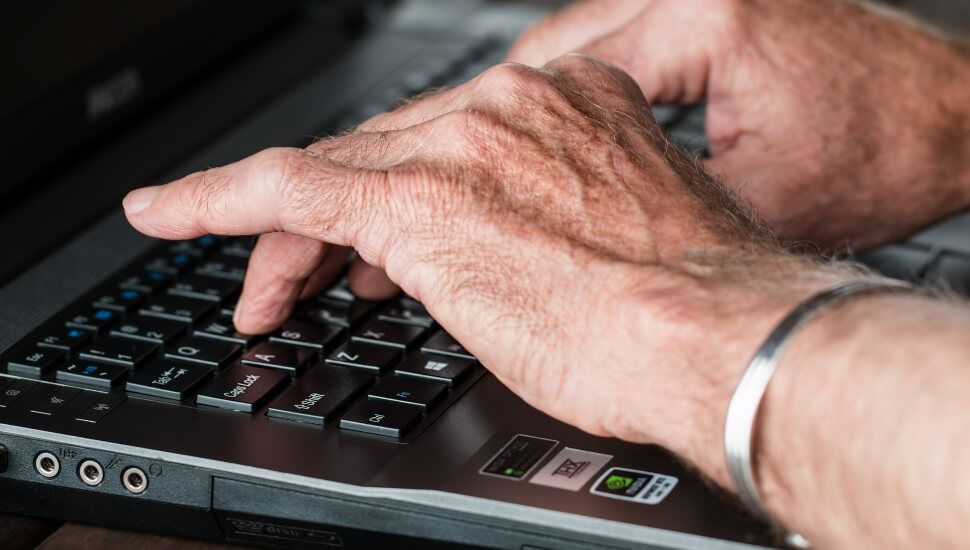 Hands on a keyboard