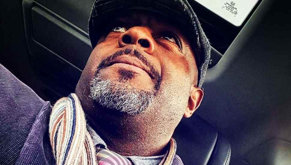 man in a car, Brian Hearns.