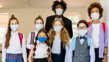 kids with masks on mask mandate