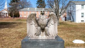 A Penn Station Eagle now sits proudly at Valley Forge Military Academy & College.