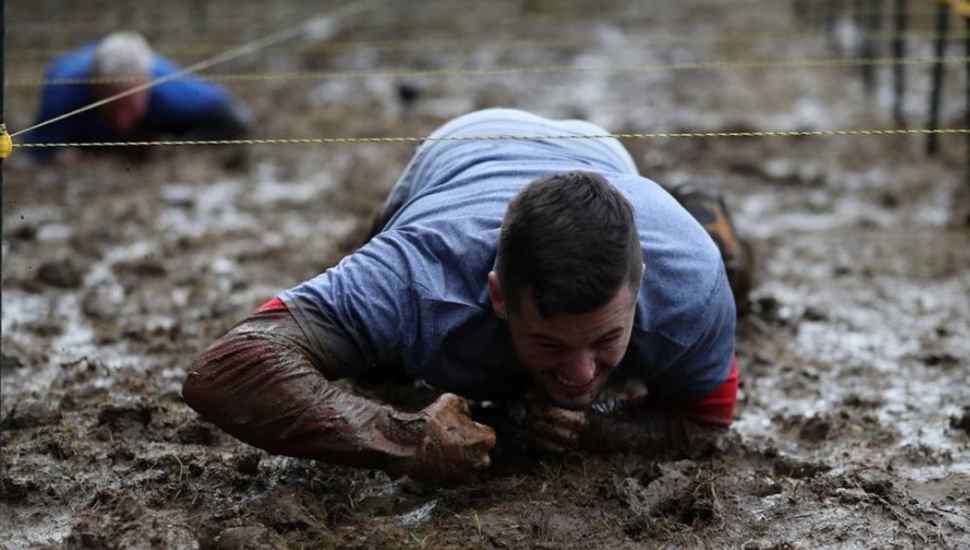 crawling man