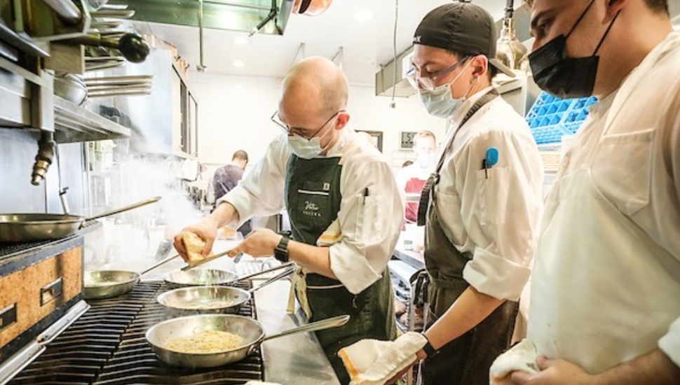 men cooking at Fiorre Rosso.